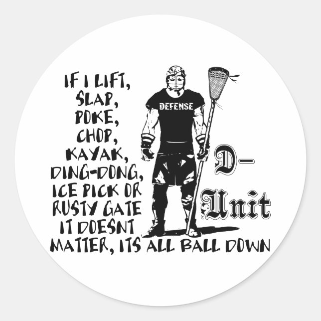 Lacrosse Defence DUnit Checkspsd Sticker (Front)