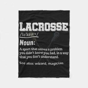 Lacrosse Definition For Sports Team Lax Player Fleece Blanket