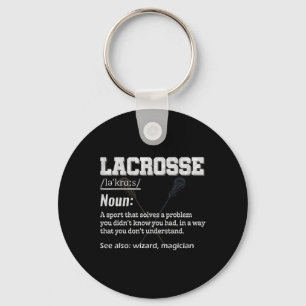 Lacrosse Definition For Sports Team Lax Player  Key Ring