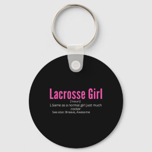 Lacrosse Definition Woman Girl Funny Lacrosse Girl Key Ring