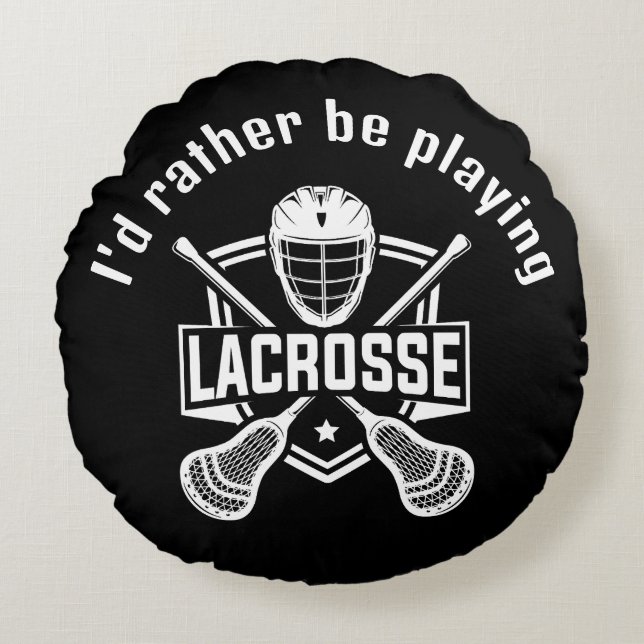 Lacrosse Design  Round Cushion (Front)