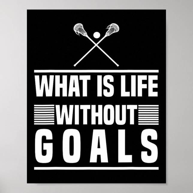 Lacrosse Design - What Is Life Without Goals  Poster (Front)