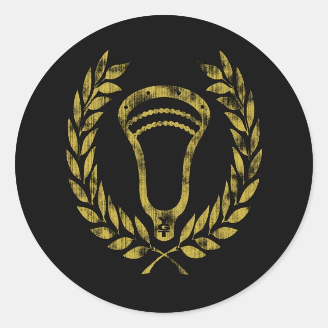 Lacrosse Designs Wreath Fade Sticker (Front)