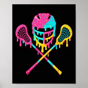 Lacrosse Drip Lax Helmet Ice Cream Sticks  Poster