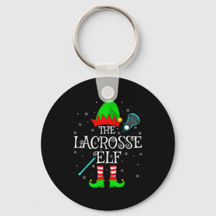Lacrosse Elf Christmas Family Elf Squad Sports Pla Key Ring
