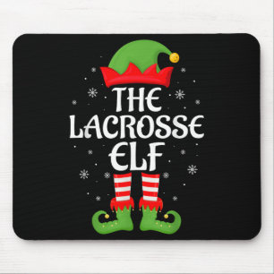Lacrosse Elf Xmas Family Matching Elf Squad Christ Mouse Pad