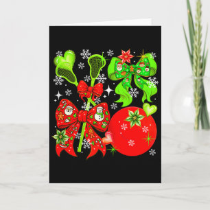 Lacrosse Equipment Christmas Player Team Colorful Card