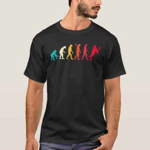 Lacrosse Evolution Sport Lovers Lax Player Retro F T-Shirt