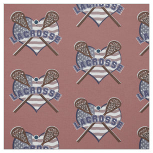 Lacrosse Fabric with Heart Shaped Flag