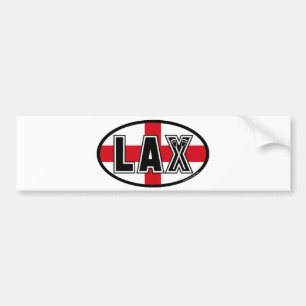 Lacrosse Flag England Bumper Sticker