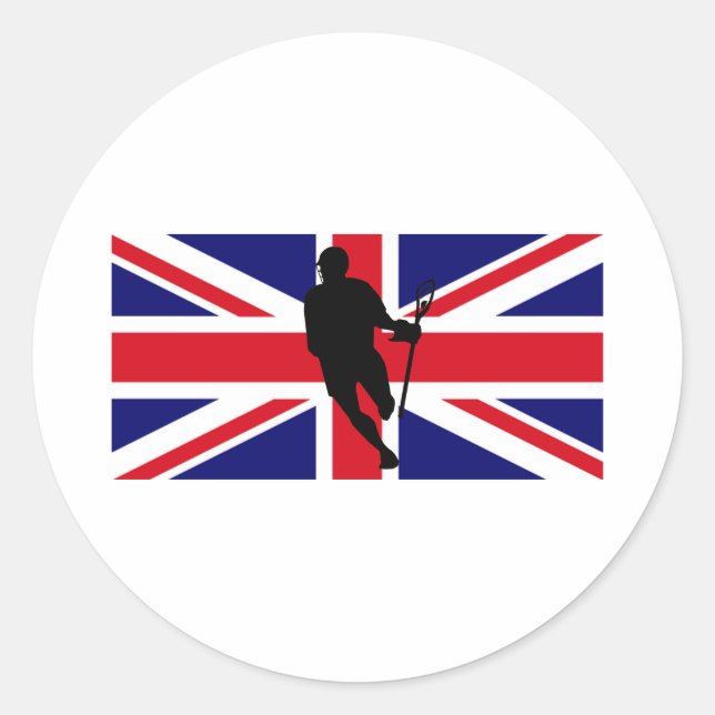 Lacrosse Flag IRock UK Sticker (Front)