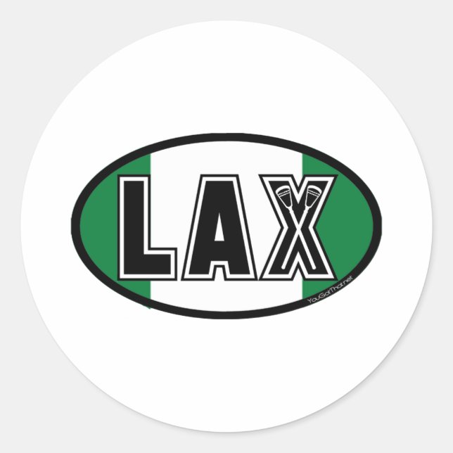 Lacrosse Flag Nigeria Sticker (Front)