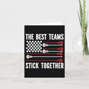 Lacrosse Flag Patriotic Goalie Card