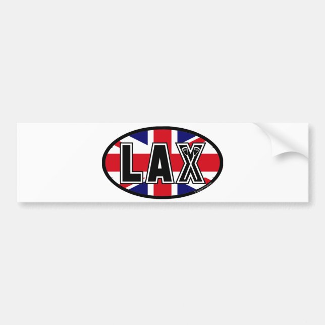 Lacrosse Flag UnitedKingdom Bumper Sticker (Front)