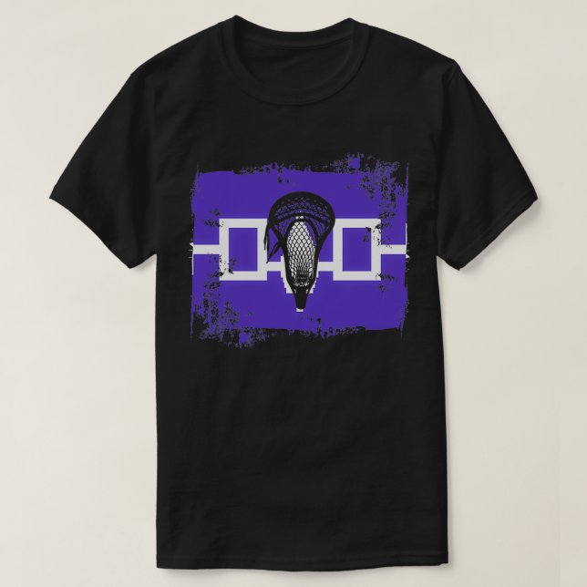 Lacrosse Flag with Stickhead Haudenosaunee Nationa T-Shirt (Design Front)