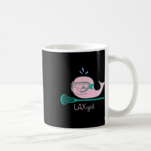 Lacrosse For Girls Pink Whale Mask Stick Lax Shirt Coffee Mug