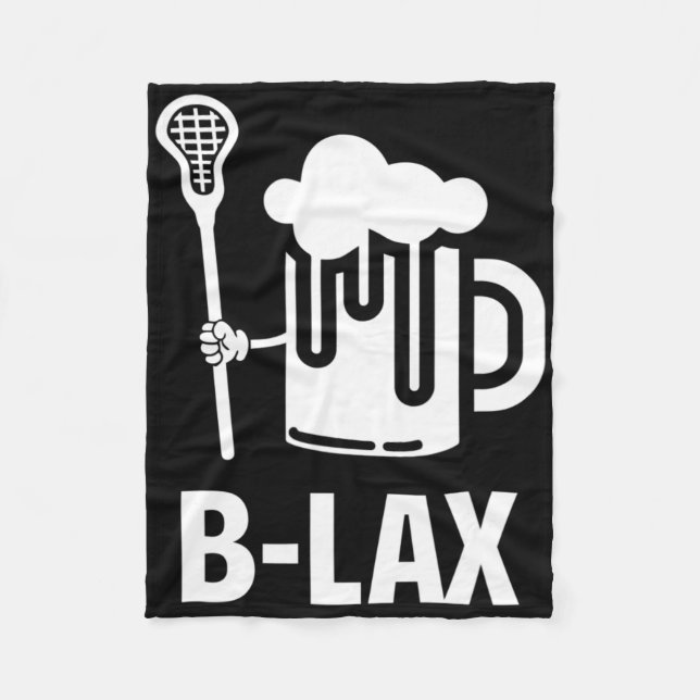 Lacrosse Funny Gift Men Coach Beer Lover B-lex  Fleece Blanket (Front)