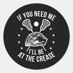 Lacrosse Funny Lax Player Goalie Classic Round Sticker