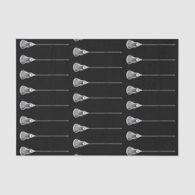 Lacrosse Gift Black Tissue Paper (Front)