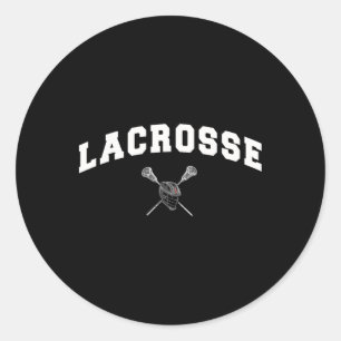 Lacrosse Gifts For Men Women Boys Lax Lacrosse Pla Classic Round Sticker