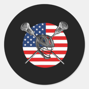Lacrosse Gifts For Men Women Boys Lax Lacrosse Pla Classic Round Sticker
