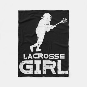 Lacrosse Girl Cool Sports Lax Player Goalie Girls Fleece Blanket