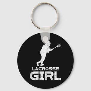 Lacrosse Girl Cool Sports Lax Player Goalie Girls Key Ring
