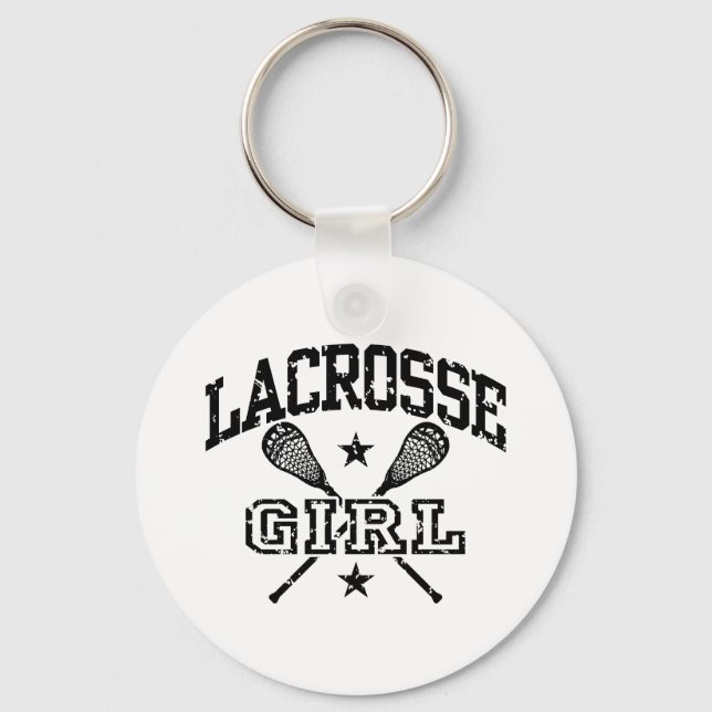 Lacrosse Girl Key Ring (Front)