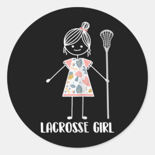 Lacrosse Girl - Lacrosse Team Player Lacrosse  Classic Round Sticker