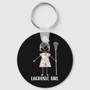 Lacrosse Girl - Lacrosse Team Player Lacrosse Key Ring