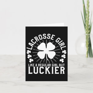 Lacrosse Girl St Patrick's Day Card