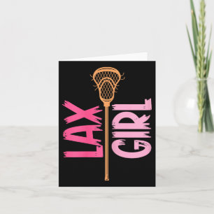 Lacrosse Girl Stick Lax Girl Player Goalie Women Card