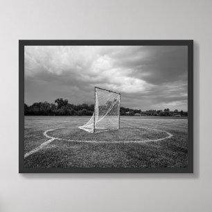 Lacrosse Goal Black White Outdoor Scenic Photo Poster