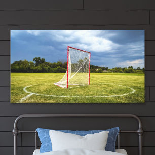 Lacrosse Goal Field Colour Sports Photo Canvas Print