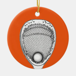 Lacrosse Goalie Ceramic Tree Decoration
