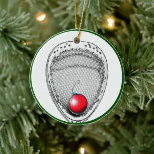 Lacrosse Goalie Christmas Collectable Ceramic Ornament
