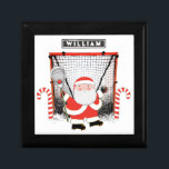 Lacrosse Goalie Christmas Gift Box<br><div class="desc">Lacrosse goalie Christmas gift box for your favourite lacrosse goalkeeper. Edit text to add goalie's name.</div>