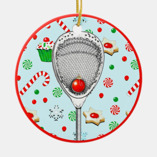 Lacrosse Goalie Collectable 2025 Ceramic Ornament (Front)