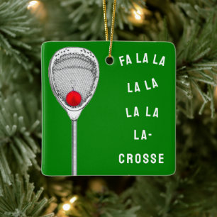 Lacrosse Goalie Collectable Ceramic Tree Decoration