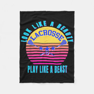 Lacrosse Goalie Girl Shirt Funny Gift Girl Women P Fleece Blanket