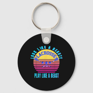 Lacrosse Goalie Girl Shirt Funny Gift Girl Women P Key Ring