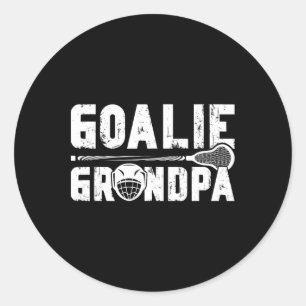 Lacrosse Goalie Grandpa Of A Lacrosse Goalkeeper G Classic Round Sticker