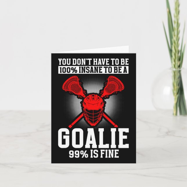 Lacrosse Goalie Lacrosse Gloves Stick Lax Goalie 1 Card (Front)