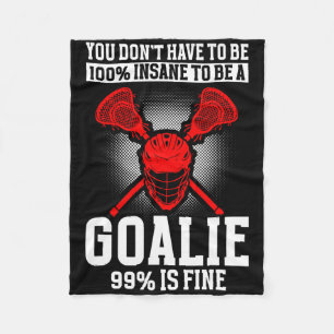 Lacrosse Goalie Lacrosse Gloves Stick Lax Goalie 1 Fleece Blanket