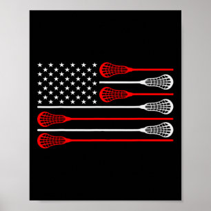 Lacrosse Goalie Lacrosse Gloves Stick Lax Goalie U Poster