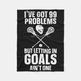 Lacrosse Goalie Lax Goalkeeper Lacrosse Player Def Fleece Blanket