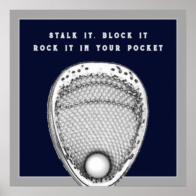 Lacrosse Goalie Poster (Front)