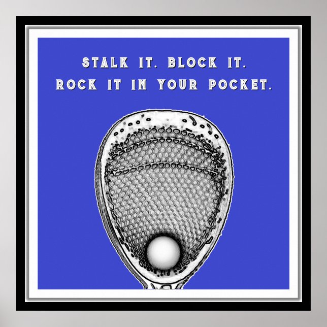 Lacrosse Goalie Poster (Front)