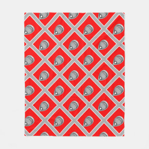Lacrosse Goalie Red Fleece Blanket