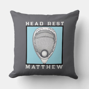 Lacrosse Goalie Throw Pillow